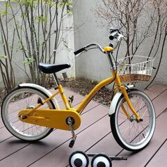 【ネット決済】キッズ自転車　イエロー　18インチ