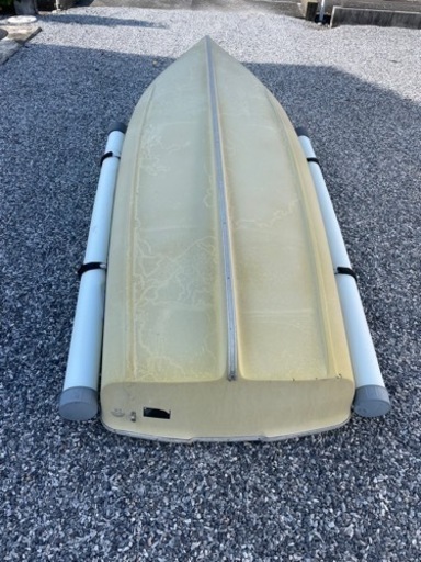 3..6m手漕ぎボート。オール、自作サイドフロート、自作エレキマウント付 3..6m手漕ぎボート。オール、自作サイドフロート、自作エレキマウント