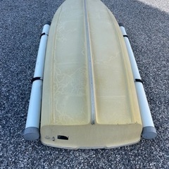 3..6m手漕ぎボート。オール、自作サイドフロート、自作エレキマウント付