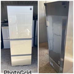 2017年製❄️ シャープガラストップ3ドア冷蔵庫 どっちもドア350L (0131c) 2017年製❄️ シャープガラストップ3ドア冷蔵庫 どっちもドア350L (0131c)