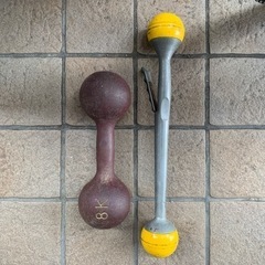 【受渡済】鉄アレイ8kg、ゴルフスイング練習用具