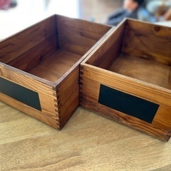 【本日掲載終了】木製ボックス2個