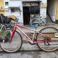 トレック クロスバイク 3x8変速 フレーム アルミ 赤 配達可能