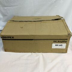 【北見市発】ユニペックス UNI-PEX 卓上アンプ BX-60 2006年製 黒  ユニット式卓上形アンプ 卓上型デジタルアンプ 卓上型拡声アンプ (E2420wY)