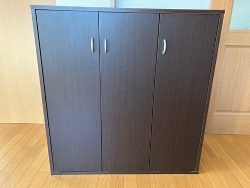 DVDで最大400収納☆書棚ストッカーダークブラウン