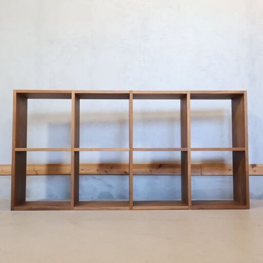 無印良品スタッキングシェルフ　ウォールナット材　➕引き出し4段2点セット 人気の無印良品(MUJI)のウォールナット材 4段・2列スタッキング