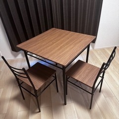 【商談中】ダイニングテーブル　椅子2脚セット