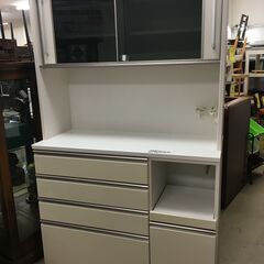 近藤産業 キッチンボード 食器棚 レンジ台 システムキッチンボード  木目 モイス加工 ソフトクローズおしゃれ 新生活 大容量 クリーニング済 幅120cm おしゃれ 堺市 石津【ジャングルジャングルサカイ石津店】