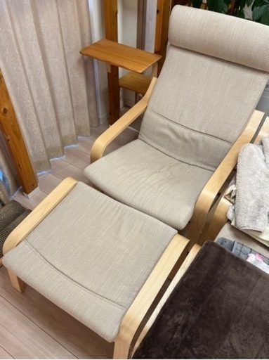 IKEA ポエング　オットマン付