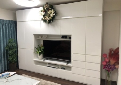 ニトリ　壁面収納　ポルテ　ホワイト　テレビ台　キャビネット　値引きOK　セット