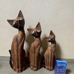 猫の置物　3体セット