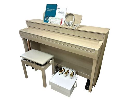 JY 極美品 YAMAHA ヤマハ 電子ピアノ 88鍵盤 Bluetooth CLP-745WA ホワイトアッシュ調 2021年製