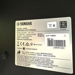 JY 極美品 YAMAHA ヤマハ 電子ピアノ 88鍵盤 Bluetooth CLP-745WA ホワイトアッシュ調 2021年製
