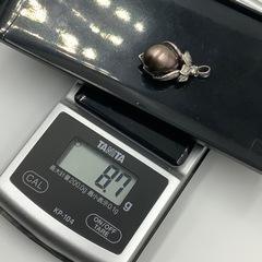 売り切れました。Pt900 プラチナ900 大粒 黒蝶真珠 パールペンダント 