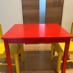 イケア　IKEA キッズテーブル　チェア　セット