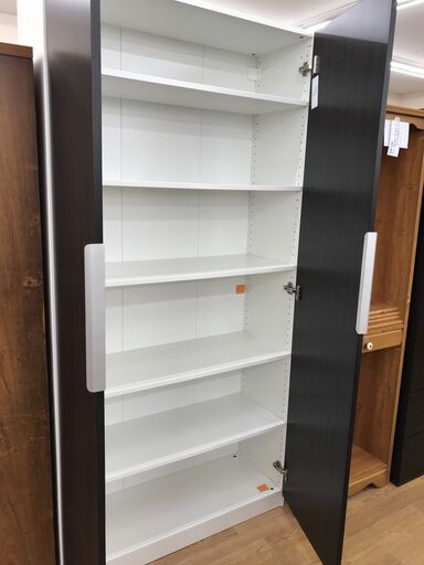 ★ジモティ割あり★ IKEA 収納棚 ダークブラウン H201×W100×D38 クリーニング済み KJ4310