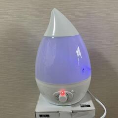 通電確認済み　美品中古品　LED付きH2O超音波加湿器【白】 -...