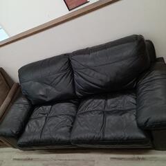 ★値下げしました❗【ニトリ】ソファー　本革＆合皮　3人掛けソファー　99990円で購入　幅約193cm 💳自社配送時🌟代引き可💳※現金、クレジット、スマホ決済対応※　