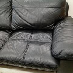 ★値下げしました❗【ニトリ】ソファー　本革＆合皮　3人掛けソファー　99990円で購入　幅約193cm 💳自社配送時🌟代引き可💳※現金、クレジット、スマホ決済対応※　