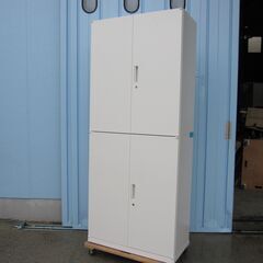 上下書庫セット 両/両 ホワイト 鍵あり ナイキ製