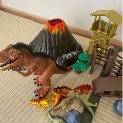 恐竜、フィギュア、音が鳴るおもちゃ