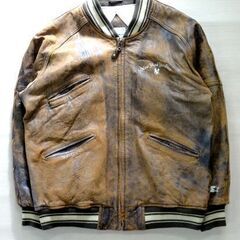 STARTER ラムレザー ヤンキース スタジャン Lサイズ 刺繍 New York Yankees COOPERSTOWN COLLECTION スタジアムジャンパー 札幌市 中央区 南12条