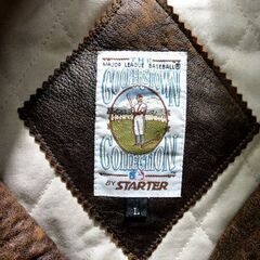 STARTER ラムレザー ヤンキース スタジャン Lサイズ 刺繍 New York Yankees COOPERSTOWN COLLECTION スタジアムジャンパー 札幌市 中央区 南12条
