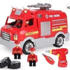 REMOKING  組み立ておもちゃ 消防車おもちゃ DIY 車...