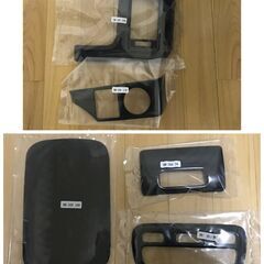 ハイエース200系標準ボディ用　インテリアパネル14個　ブラック木目マホガニー調