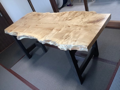 ポプラ ダイニングテーブル 一枚板 無垢 椅子別