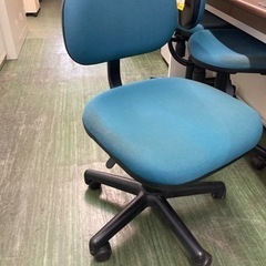 事務椅子☆91801プラスPLUS上下昇降オフィスチェア青