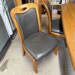 【超美品‼️】総額56万♪ 高級 浜本工芸 165cm幅6人掛けダイニングテーブルセット 楢材ダークオーク色♪