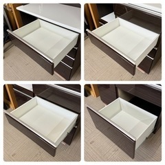 【超美品‼️】定価109,900円♪ ニトリ 100cm幅キッチンボード(ポスティア100KB) 食器棚 収納家具 艶あり木目調ダークブラウン♪