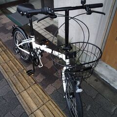 FIAT[フィアット]500 20吋折り畳み自転車 外装6段/LEDオート/ホワイト