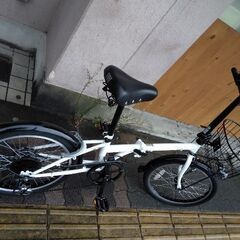 FIAT[フィアット]500 20吋折り畳み自転車 外装6段/LEDオート/ホワイト