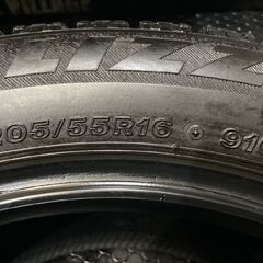 BS BRIDGESTONE BLIZZAK VRX 205/55R16 16インチ スタッドレス 4本 19年製 バリ溝 インプレッサ リーフ オーリス等　(VTN980)