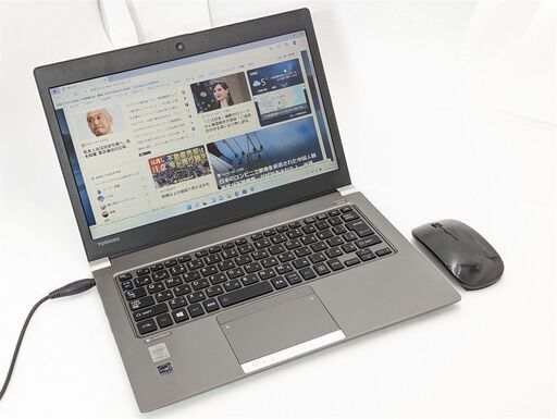 送料無料 Windows11 新品マウス付き Office済 中古ノートパソコン 高速SSD 13.3型 薄型 東芝 R63/Y 第5世代Core i5 8G Wi-Fi Bluetooth