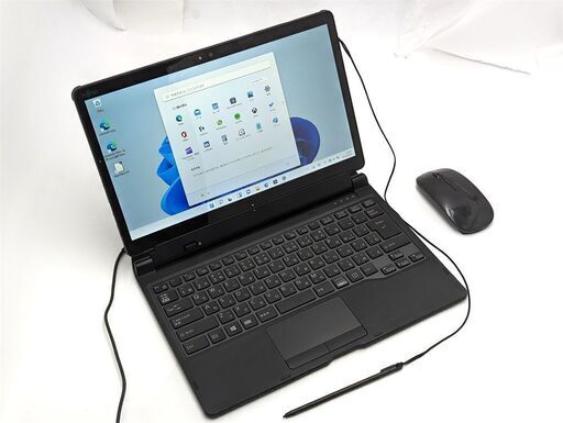 送料無料 新品マウス付 中古良品 高速SSD 13.3型タブレット 富士通 Q738/SE 第7世代Core i3 4GB 無線 Bluetooth Windows11 Office済 保証付