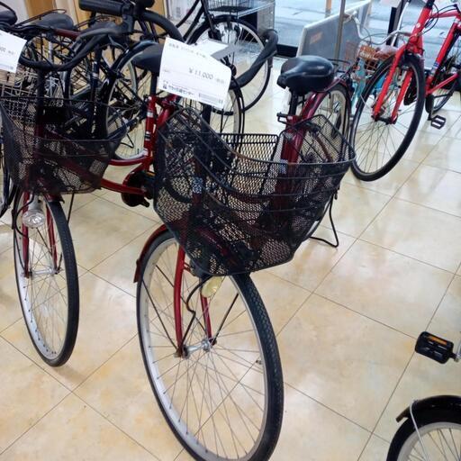 ★ジモティ割あり★  自転車 ２７インチ ワインレッド クリーニング済み OJ3436