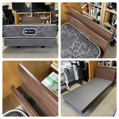 【超美品‼️】定価13万♪ シモンズ シングルベッド グランゲートダブルクッションタイプ Beautyrest 木製ブラウン♪