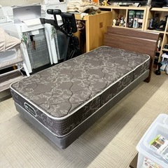 【超美品‼️】定価13万♪ シモンズ シングルベッド グランゲートダブルクッションタイプ Beautyrest 木製ブラウン♪