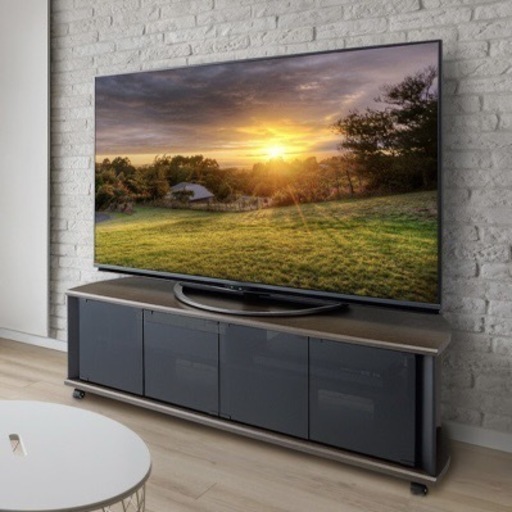【超美品‼️】現行モデル♪ ハヤミ工産 120cm幅ローボード キャスター付き テレビ台 収納家具 木目調ダークブラウン♪