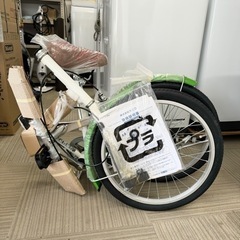 【新品未使用‼️】定価27,500円♪ KCD グリーンネイチャー20 折りたたみ自転車 20インチ シティサイクル ホワイト×グリーン♪