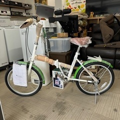 【新品未使用‼️】定価27,500円♪ KCD グリーンネイチャー20 折りたたみ自転車 20インチ シティサイクル ホワイト×グリーン♪