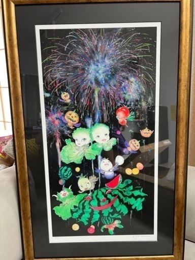 天野喜孝氏 【貴重】版画 花火