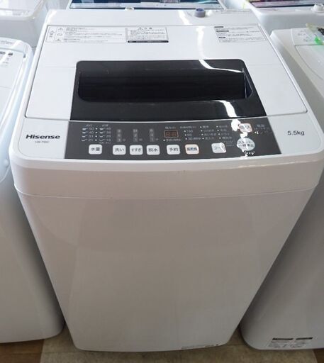 【引取限定】ハイセンス 洗濯機 5.5kg HW-T5C 中古品 2019年製【ハンズクラフト八幡西店】