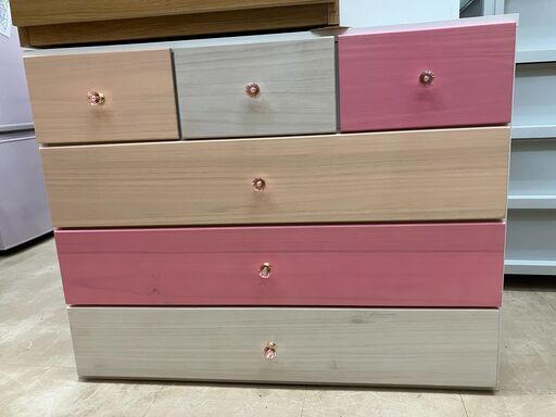 4段 チェスト整理 タンス姫系可愛いデザインNo.323 ※現金、クレジット、スマホ決済対応※