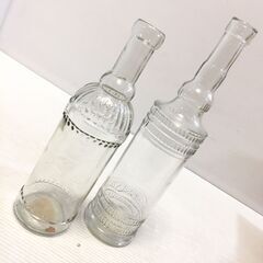 〇【2セット】ボトル ガラス インテリア雑貨 飾り 花瓶 アンテ...