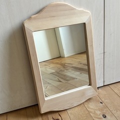 木製枠　壁掛け　ウォールミラー 鏡　ミラー