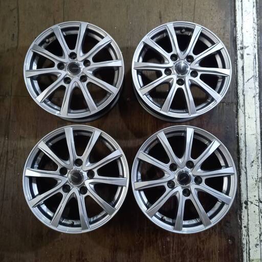 アルミホイール MWⅡ 15インチ 5穴 タイヤ付 4本セット（中古品） アルミホイール 15インチ4本セットの通販